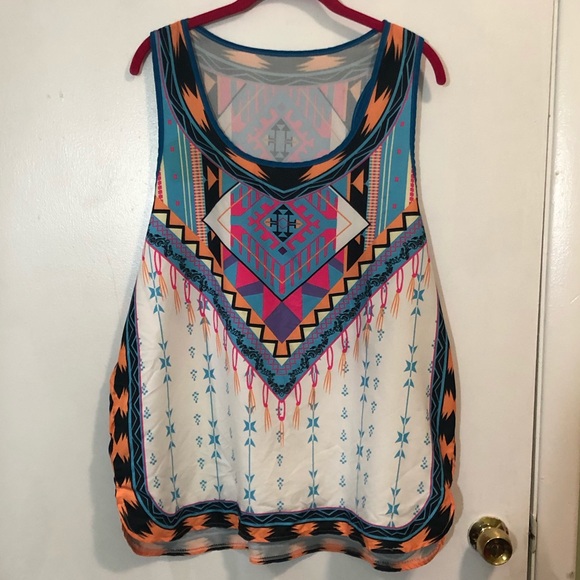 Tops - Western Print Tank Top